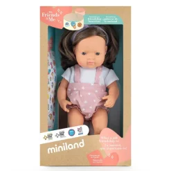 Realistic Montessori Doll - White Girl with Brown Hair