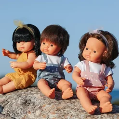 Realistic Montessori Doll - White Girl with Brown Hair