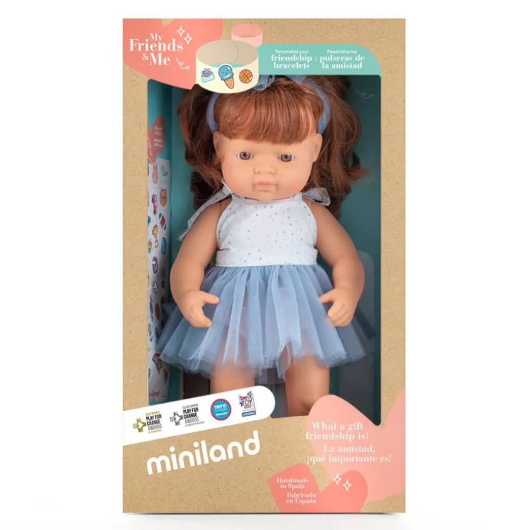 Realistic Montessori Doll - White Girl with Red Hair