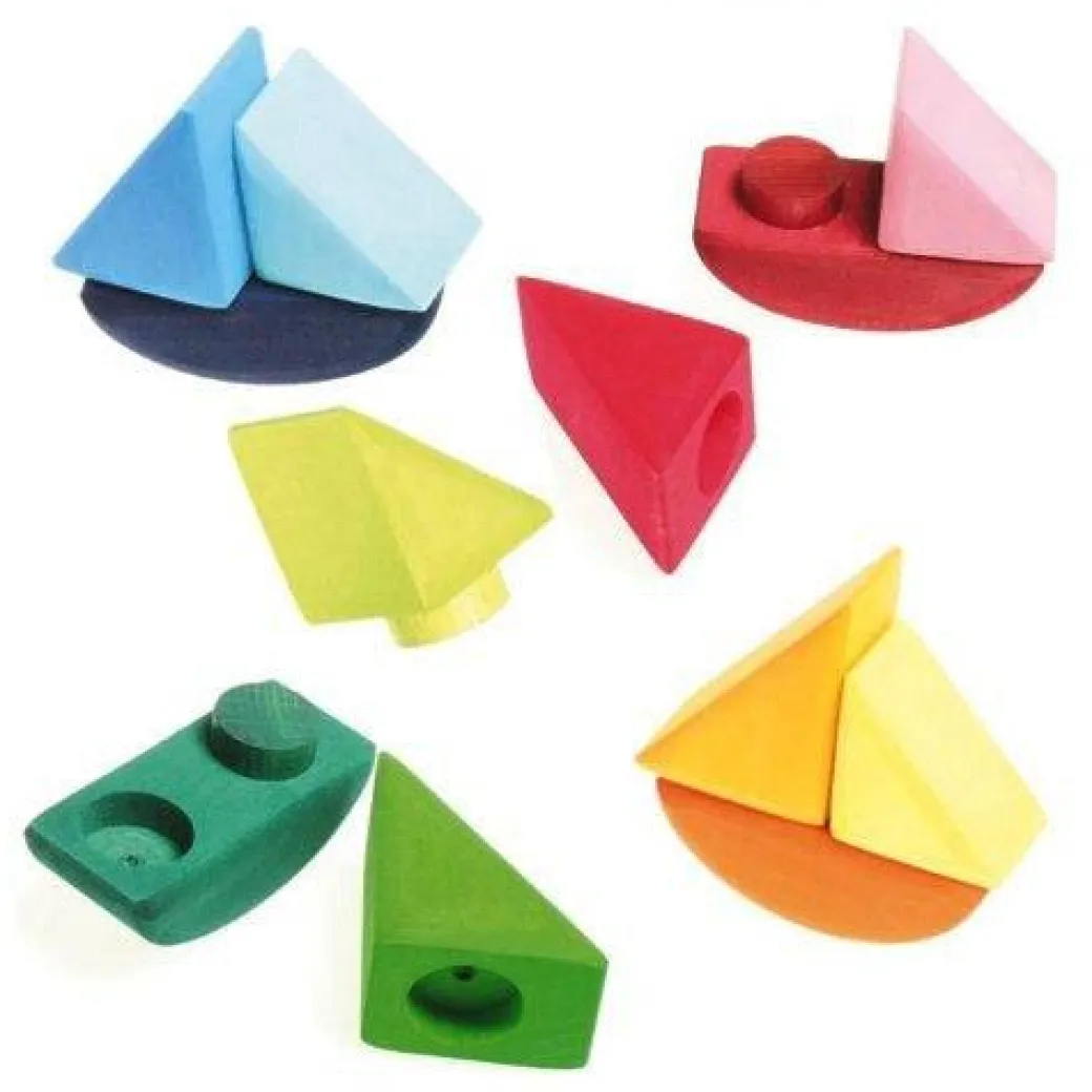 Rolling Boats Wooden Blocks