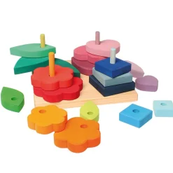 Shapes and Colors - Wooden Stacking and Sorting Toy