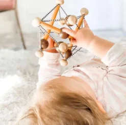 Skwish Wooden Baby Rattle & Teething Toy