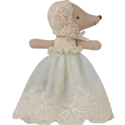 Sleepy-Wakey Baby Mouse in a Gown