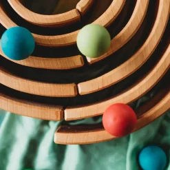 Small Wooden Rainbow Balls, Set of 12