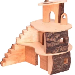 Small Wooden Tree House Dollhouse