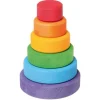Small Wood Rainbow Stacking Tower