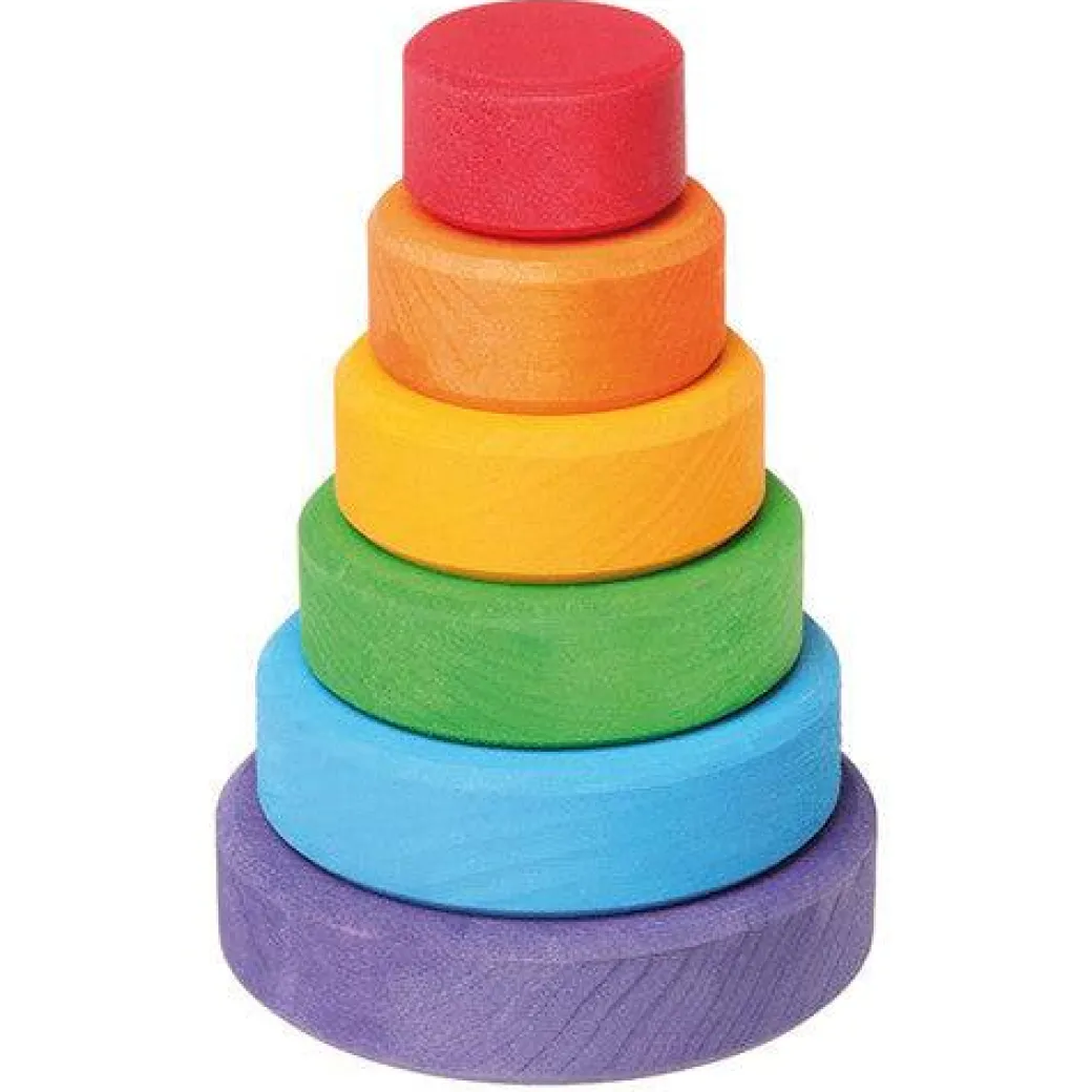 Small Wood Rainbow Stacking Tower