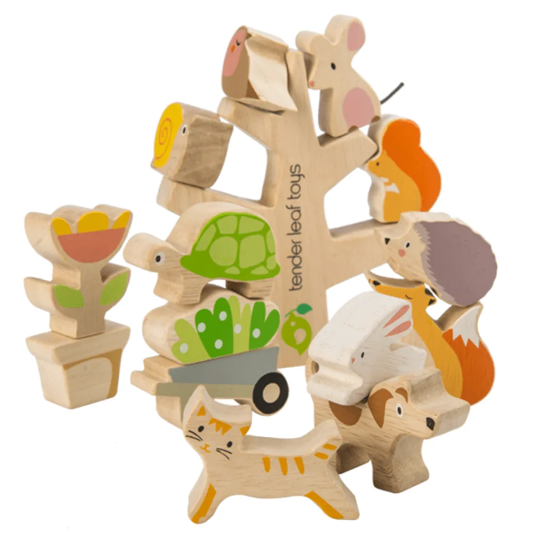 Stacking Garden Friends Wooden Game