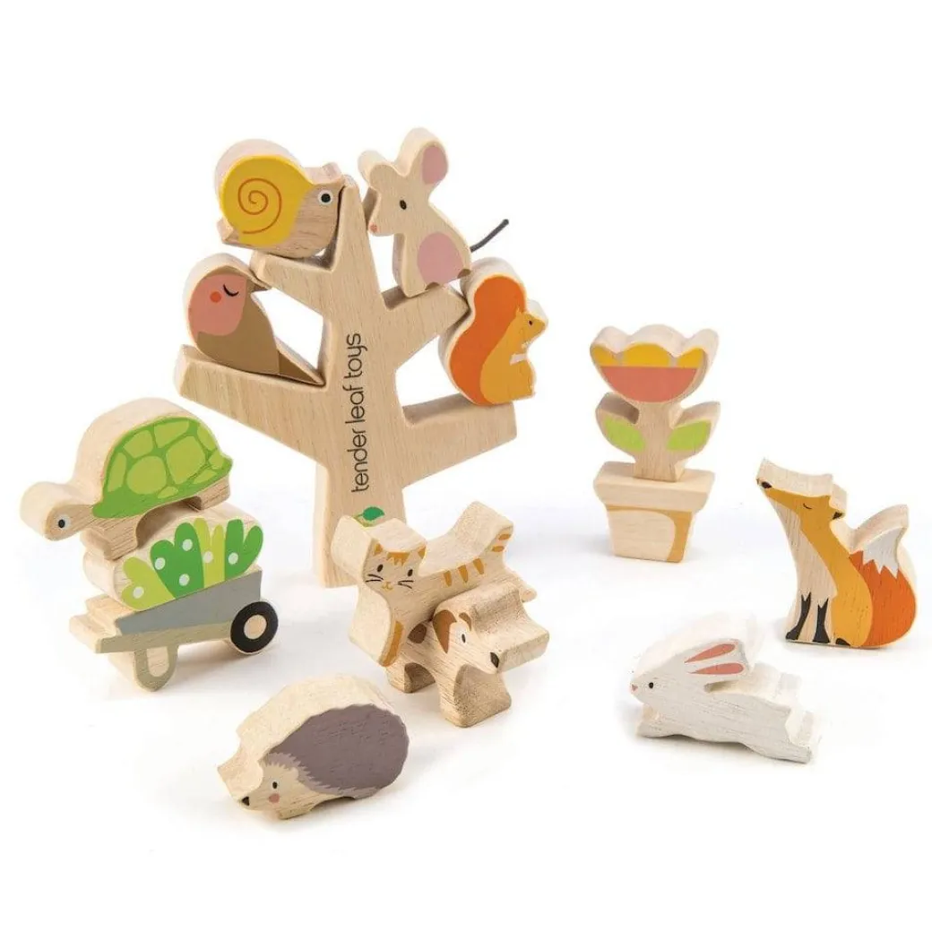 Stacking Garden Friends Wooden Game
