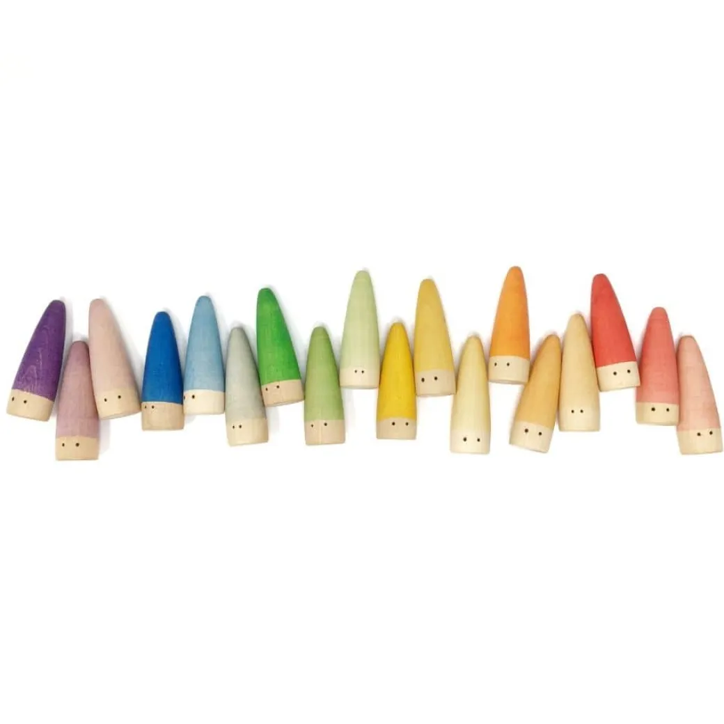 Stick Gnomes - Set of 18 Wooden Toy Figures