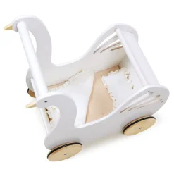 Sweet Wooden Swan Doll Stroller