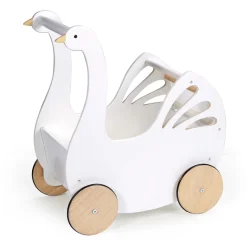 Sweet Wooden Swan Doll Stroller