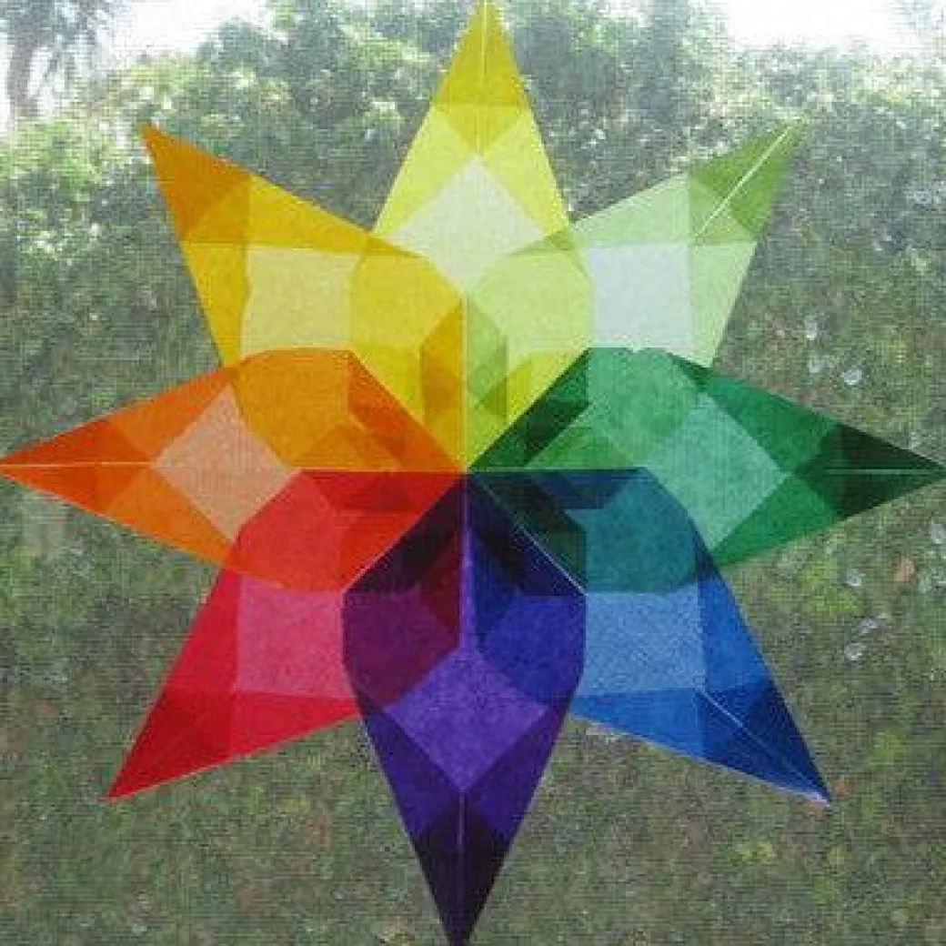 Transparent Window Scenes Book with Window Star Paper Set