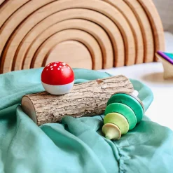 Tree & Mushroom Wooden Top Set