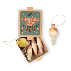 Twinkle Mist Wooden Ornament Set