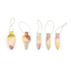 Twinkle Mist Wooden Ornament Set