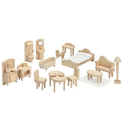 Victorian Wooden Dollhouse Furniture Set