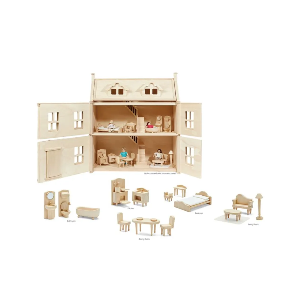Victorian Wooden Dollhouse Furniture Set