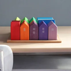 Village Building Blocks Set