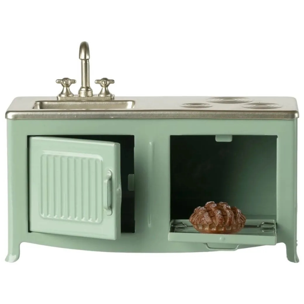 Vintage Mouse-Sized Kitchen - Blue or Mint