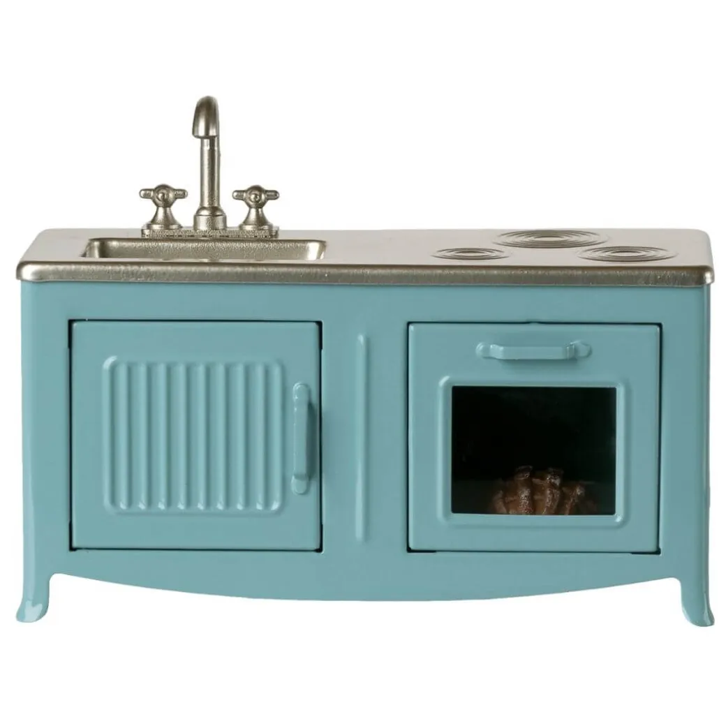 Vintage Mouse-Sized Kitchen - Blue or Mint