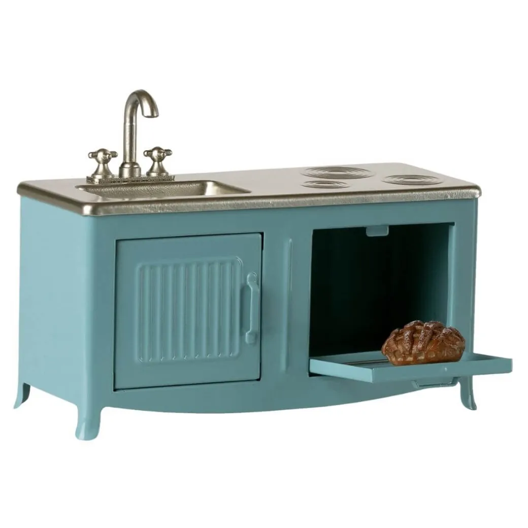 Vintage Mouse-Sized Kitchen - Blue or Mint