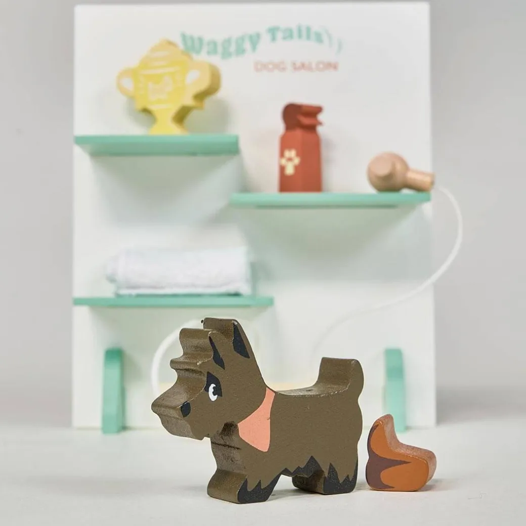 Waggy Tails Wooden Dog Salon
