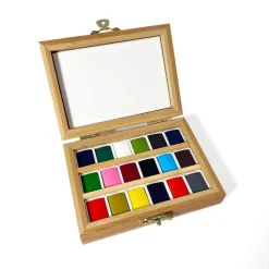 Watercolor Set in a Bamboo Box