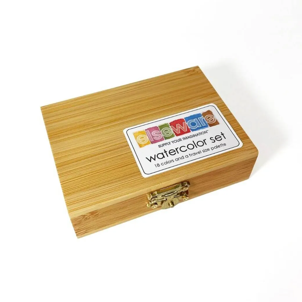 Watercolor Set in a Bamboo Box
