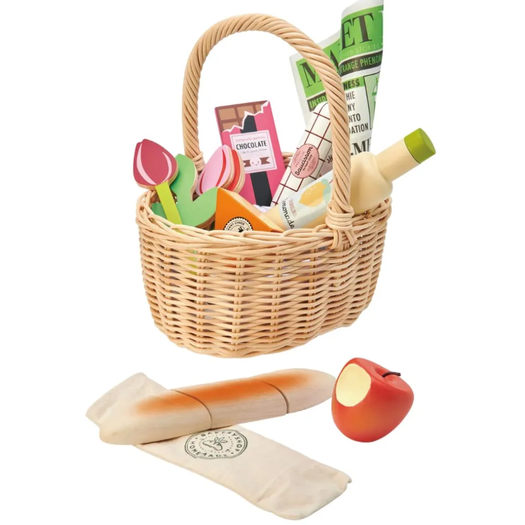 Wicker Farmer's Market Shopping Basket