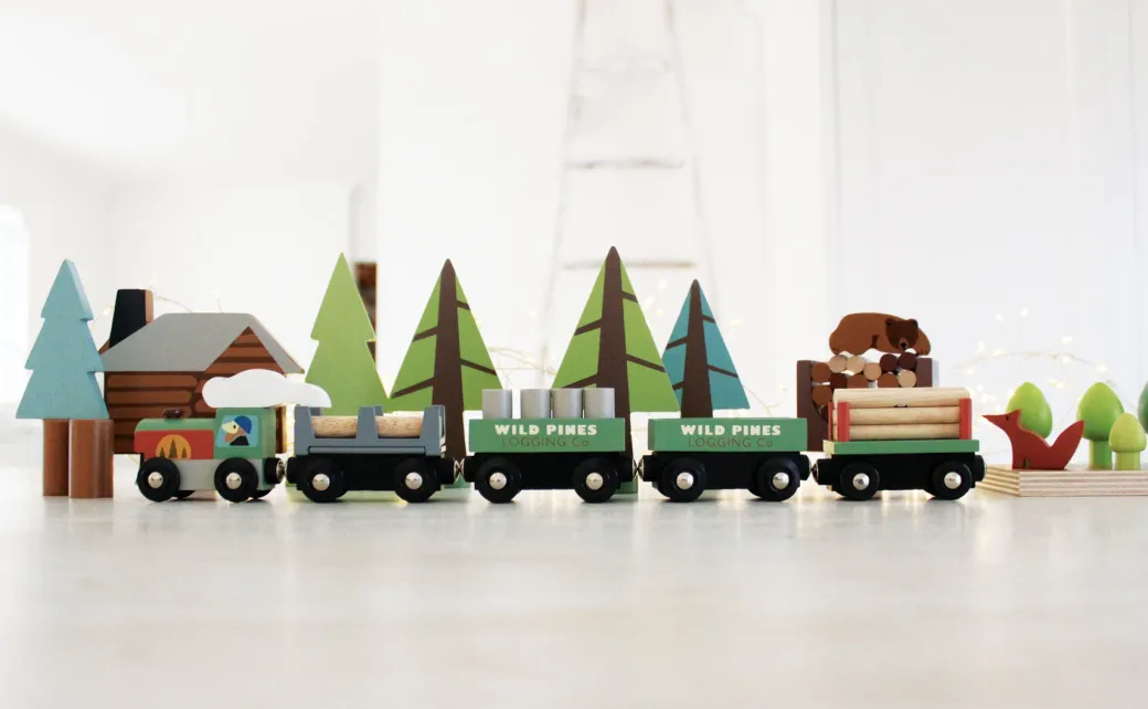 Wild Pines Wooden Train Set