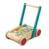 Wooden Baby Walker and Garden Blocks Set