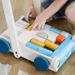 Wooden Baby Walker & Block Set