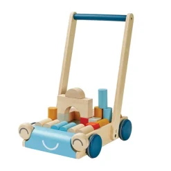 Wooden Baby Walker & Block Set