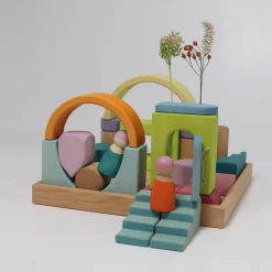 Wooden Building World Cloud Play Set