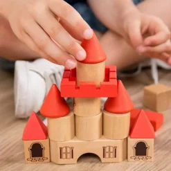 Wooden Castle Building Blocks Set