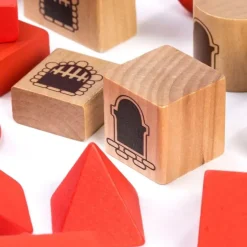 Wooden Castle Building Blocks Set