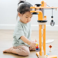 Wooden Construction Toys Crane Set
