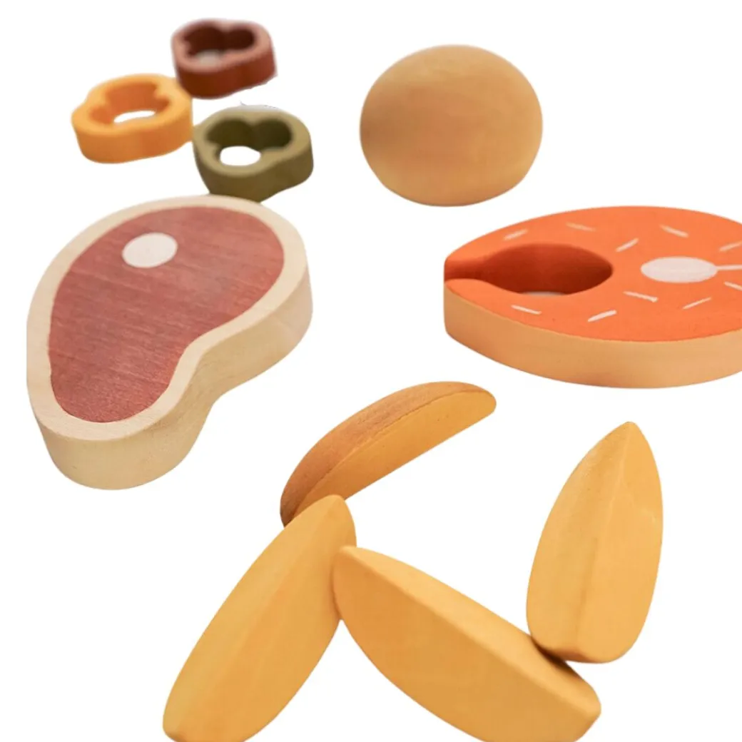 Wooden Dinner Play Food Set