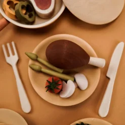 Wooden Dinner Play Food Set