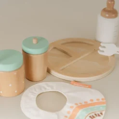 Wooden Doll Feeding Set