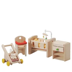 Wooden Dollhouse Furniture - Nursery