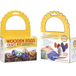Wooden Egg-Painting Craft Kit