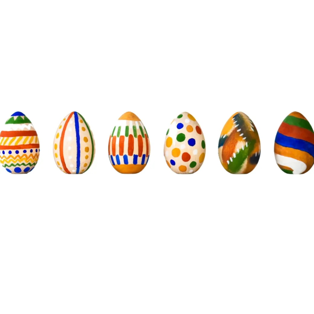 Wooden Egg-Painting Craft Kit