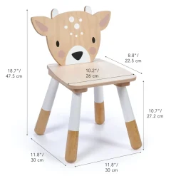 Wooden Forest Deer Chair