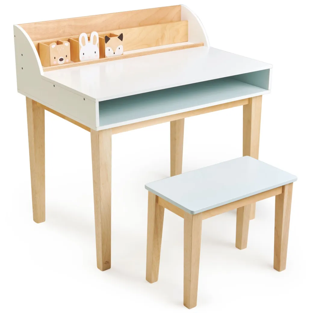 Wooden Forest Friends Desk and Chair