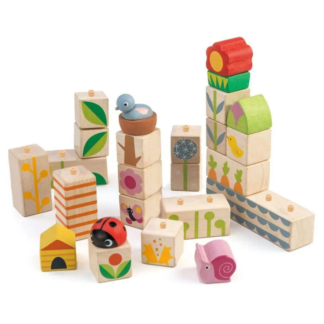 Wooden Garden Blocks Set