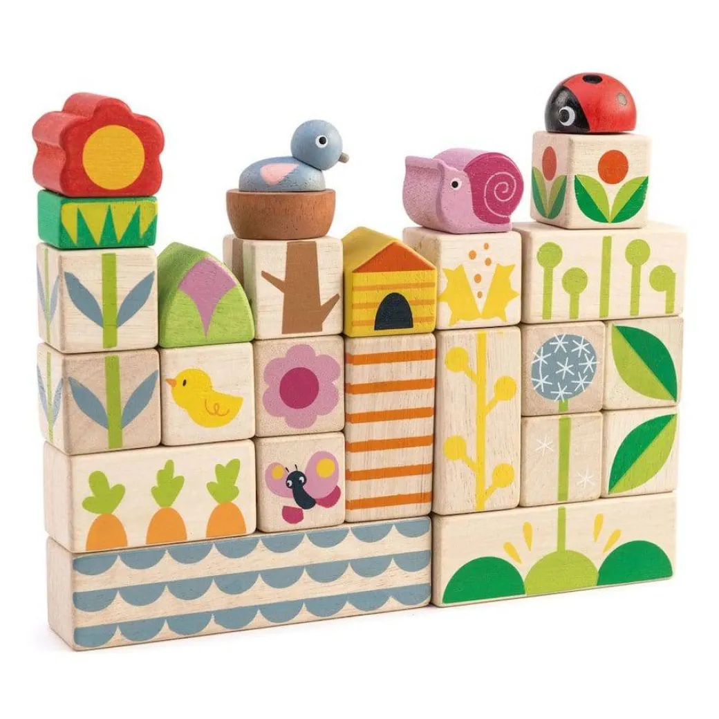 Wooden Garden Blocks Set