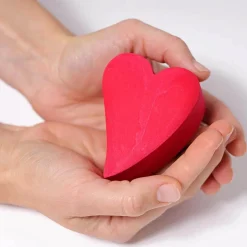 Wooden Heart Blocks - Red