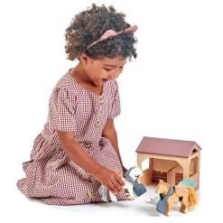 Wooden Horse Stable Play Set